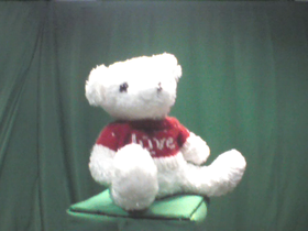 White Teddy Bear Wearing Red Sweater
